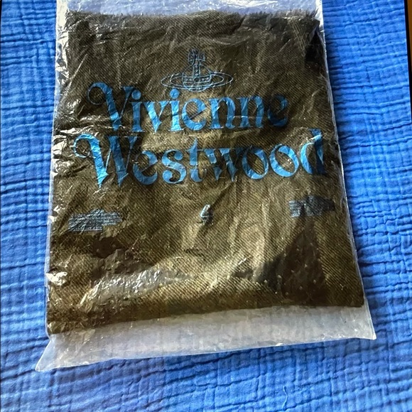 VIVIENNE WESTWOOD ORBIT LOGO WOOL LONG SCARF ITALY - Picture 8 of 9